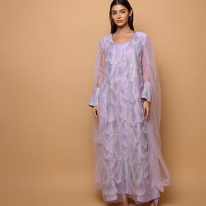 Ikkxa Nayla Embellished Cape Sleeves Jalabiya