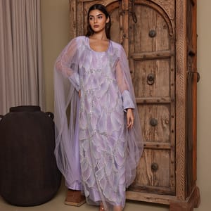 Ikkxa Nayla Embellished Cape Sleeves Jalabiya IKKXA - Women's Jalabiyas 25