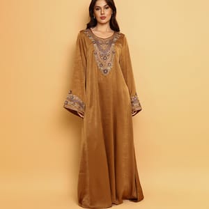 Ikkxa Amwaj Embellished Flared Sleeves Jalabiya
