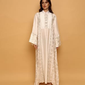 Ikkxa Fusayfisa Embellished Flared Sleeves Jalabiya