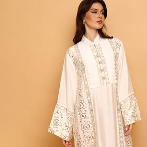 Ikkxa Fusayfisa Embellished Flared Sleeves Jalabiya IKKXA - Women's Jalabiyas 37