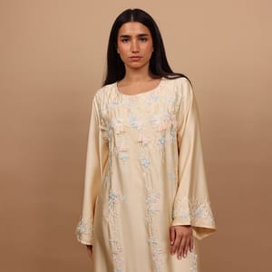 Ikkxa Silk Blossom Embroidered Jalabiya IKKXA - Women's Jalabiyas 33