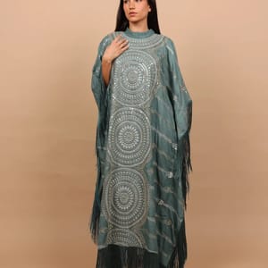 Ikkxa Shimmering Diamond Pattern Jalabiya