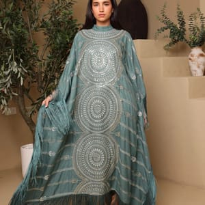 Ikkxa Shimmering Diamond Pattern Jalabiya IKKXA - Women's Jalabiyas 6