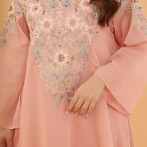 Powder Blue Regal Embroidered Jalabiya IKKXA - Women's Jalabiyas 22