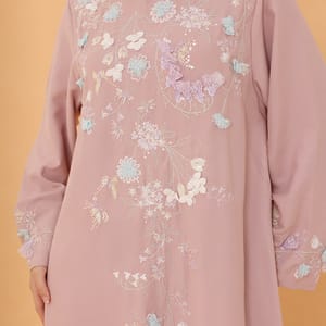 Ikkxa Sand Pastel Blossom Jalabiya IKKXA - Women's Jalabiyas 29