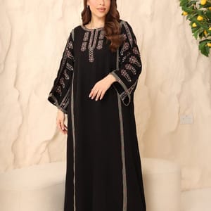 Ikkxa Dalia Embroidered Flared Sleeves Jalabiya IKKXA - Women's Jalabiyas 6