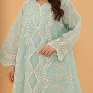 Ikkxa Zahra Embroidered Flared Sleeves Jalabiya IKKXA - Women's Jalabiyas 22