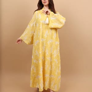 Ikkxa Sereen Embroidered Flared Sleeves Jalabiya