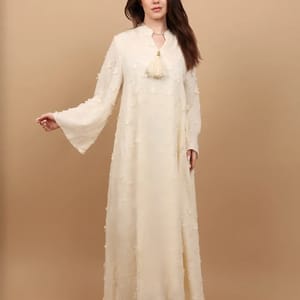 Ikkxa Lujain Embroidered Long Sleeves Jalabiya