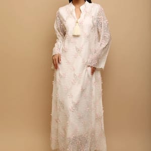 Rayana Appliqued Flared Sleeves Jalabiya