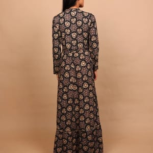 Ikkxa Nadia Mosaic Print Tiered Long Sleeves Maxi Dress IKKXA - Women's Maxi Dresses 39