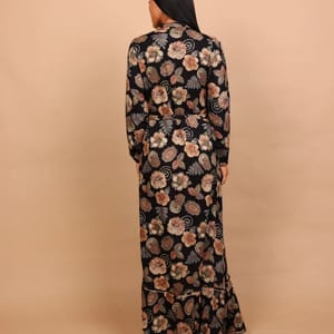 Ikkxa Alya Floral Print Embellished Long Sleeves Maxi Dress IKKXA - Women's Maxi Dresses 31
