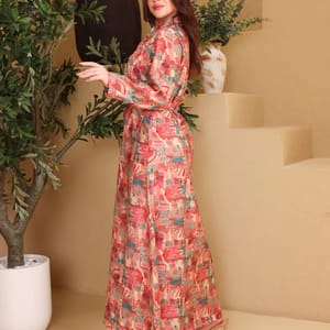 Ikkxa Ayla Abstract Print Embellished Collared Shirt Dress IKKXA - Women's Maxi Dresses 37