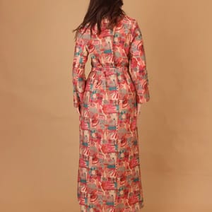 Ikkxa Ayla Abstract Print Embellished Collared Shirt Dress IKKXA - Women's Maxi Dresses 39