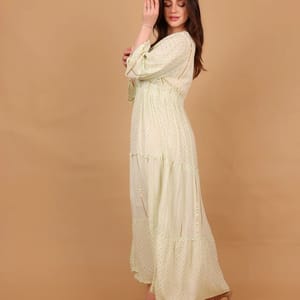 Ikkxa Serena Embellished V-Neck Tiered Maxi Dress IKKXA - Women's Maxi Dresses 23
