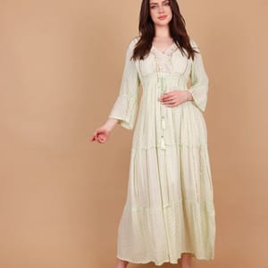 Ikkxa Serena Embellished V-Neck Tiered Maxi Dress IKKXA - Women's Maxi Dresses 20