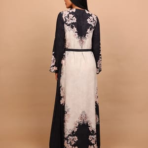 Ikkxa Delara Floral Print Embellished Detail Long Sleeves Maxi Dress IKKXA - Women's Maxi Dresses 34