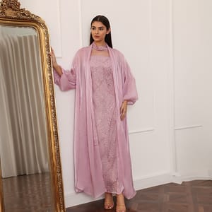 ik-ik4044pink-1 IKKXA - Women's Jalabiyas 1