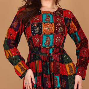 ik2384-red-4 IKKXA - Women's Maxi Dresses 2