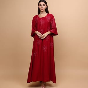ik6027red-1 IKKXA - Women's Jalabiyas 45