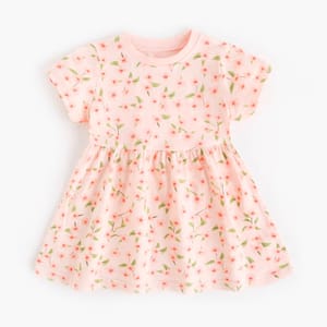 Fruit Print Cotton Summer Dress for Baby and Little Girls