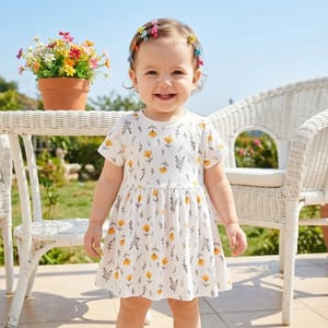 Sweet Floral Cotton Summer Dress for Baby and Little Girls Sanlutoz - Kids's Clothes & Dresses 1