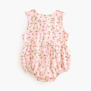 Floral Lace Cotton Sleeveless Baby Girls Bodysuit for Summer Sanlutoz - Kids's Bodysuits 1