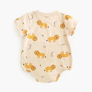 Cute Cartoon Cotton Baby Bodysuit for Boys and Girls Summer Sanlutoz - Kids's Bodysuits 3