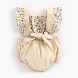 Floral Cotton Sleeveless Baby Girls Bodysuit for Summer Wear Sanlutoz - Kids's Bodysuits 1
