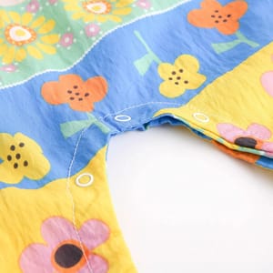Floral Rayon Sleeveless Baby Girls Jumpsuits for Summer Wear Sanlutoz - Kids's Jumpsuits 3