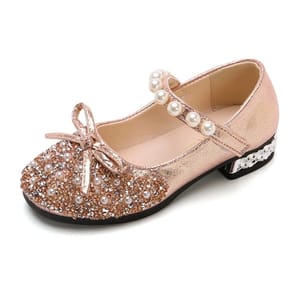 Glitter Beaded Mary Jane Flats for Girls Formal Occasions
