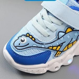 Kids LED Cartoon Sneakers with Breathable Mesh and Animal Print Kids LED Cartoon Sneakers with Breathable Mesh and Animal Print