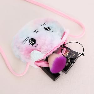 Girls Cute Cat Plush Shoulder Bag Cartoon Coin Purse Generic - Kids's Shoulder Bags 1