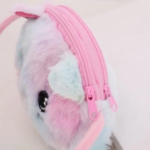 Girls Cute Cat Plush Shoulder Bag Cartoon Coin Purse Generic - Kids's Shoulder Bags 2