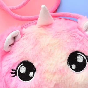 Girls Cartoon Plush Shoulder Bag Round Princess Messenger Generic - Kids's Shoulder Bags 2