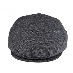 Men Wool Blend Flat Cap Herringbone Newsboy Cabbie Hat Voboom - Men's Caps 2