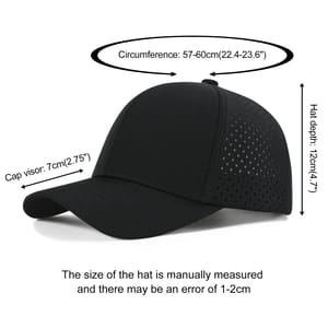 Men's Quick Dry Mesh Baseball Cap Laser Cut Adjustable Voboom - Men's Caps 4