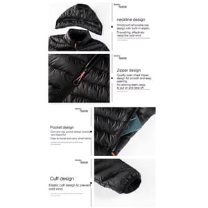 Men's Hooded Winter Parka Warm Windbreaker Outdoor Casual Jacket Ueteey - Men's Puffer Jackets 3