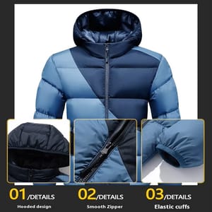 Men's Thermal Winter Jacket Hooded Thick Warm Windbreaker Coat Ueteey - Men's Puffer Jackets 2