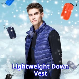 Men's Sleeveless Puffer Vest White Duck Down Warm Waistcoat Ueteey - Men's Puffer Jackets 1