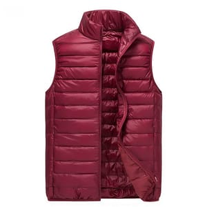 Men's Sleeveless Puffer Vest White Duck Down Warm Waistcoat Ueteey - Men's Puffer Jackets