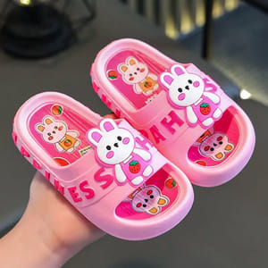 Cartoon Open-Toe Slippers for Boys and Girls Indoor Outdoor Wear