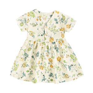 Floral Rayon Sleeveless Summer Dress for Little Girls Casual Wear