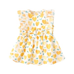 Floral Cotton Sleeveless Summer Dress for Little Girls Casual Wear