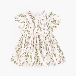 Lovely Floral Cotton Summer Dress for Baby Girls Beach Holidays