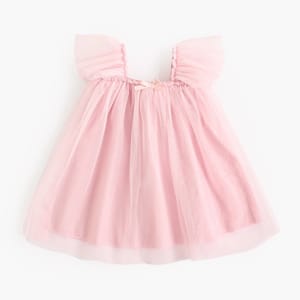 Solid Sleeveless Party Dress for Little Girls Summer Birthday Wear