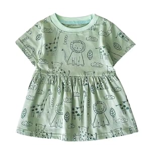 Cute Animal Cotton Summer Dress for Baby and Little Girls