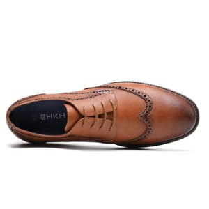 Men's Genuine Leather Dress Shoes Business Office Lace Up Footwear Bhkh - Men's Formal Shoes 3