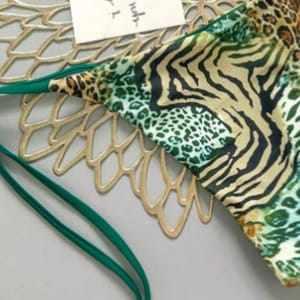 Women’s Leopard Print Halter Bikini Set Push Up Tie Side